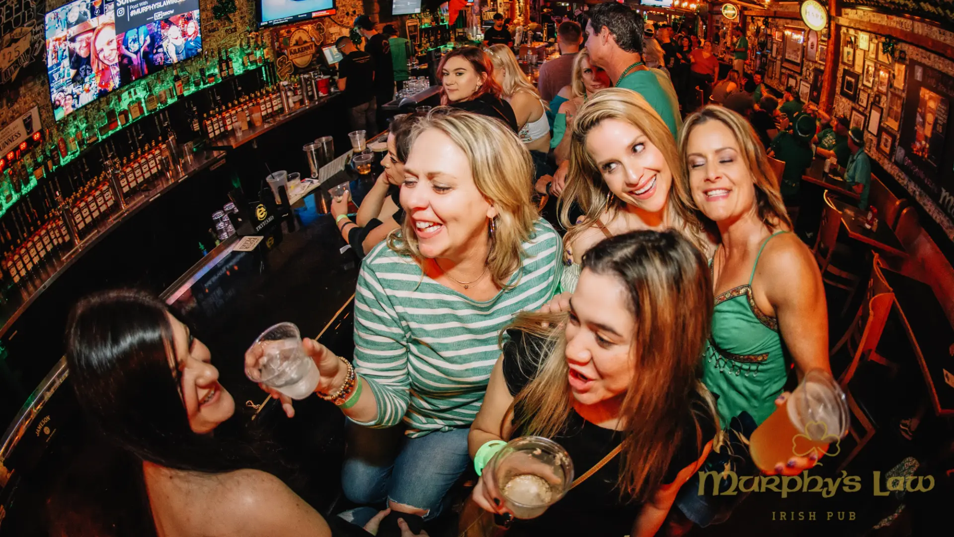 Guests at Murphy's Law Irish Pub